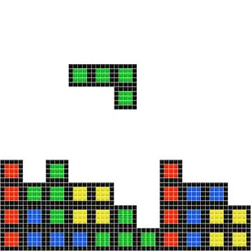 Old video game square template Stock Illustration