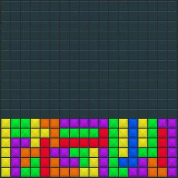 Old video game square template Stock Illustration