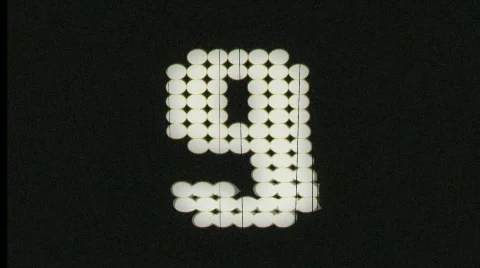 Old video leader and countdown Stockbeeldmateriaal 861712