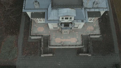 Old Villa in Park Stock Footage 89931083