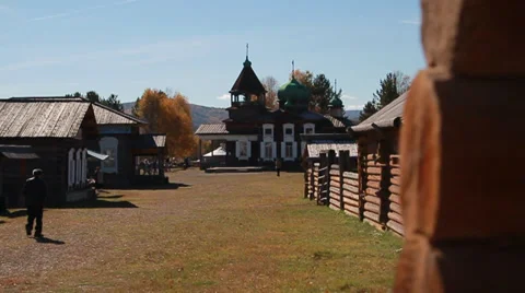 Old village. Taltsy Stock Footage 32254520