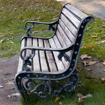 Old Vintage Bench In The Park Stock Photos