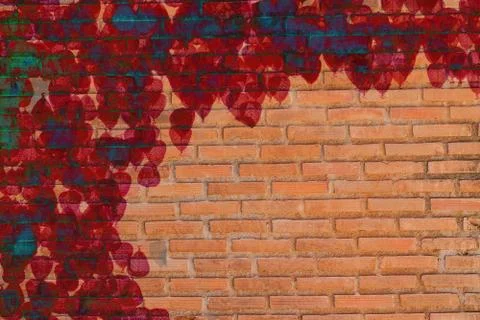 Old vintage brick wall background and textures Illustrazione stock
