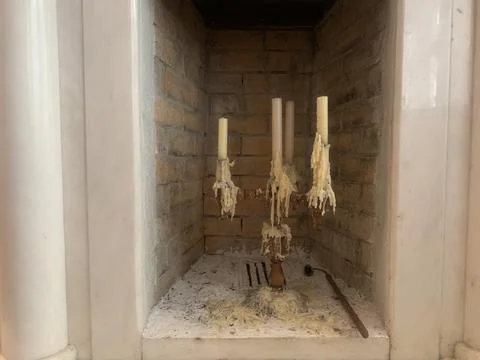 Old vintage candle Stock Photos