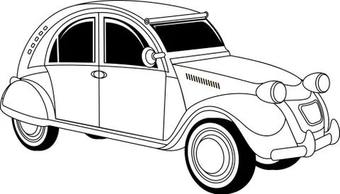 Old vintage car Stock Illustration