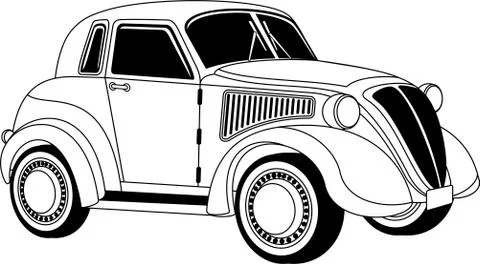 Old vintage car Stock Illustration