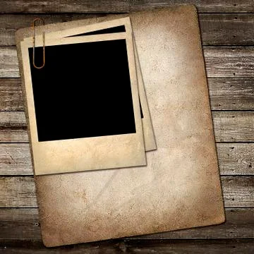 Old vintage card an two old photo Photos