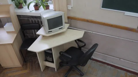 Old Vintage Computer, The 80S 90S Retro Technology Stock Footage 256597954