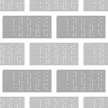 Old Vintage Computer Data Storage. Paper Punched Card Isolated on White Stock Illustration