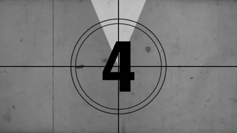 Old Vintage Countdown timer 5 to 0 seconds animation isolated on gray background Stock Footage 327023872