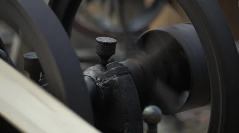 Old , Vintage Engine, Gears #1 Stock Footage 54960442