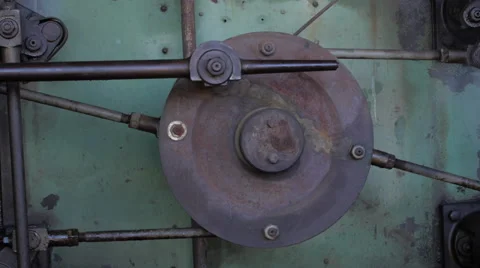 Old , Vintage Engine - rotating disc #24 Vídeos de archivo 54960574