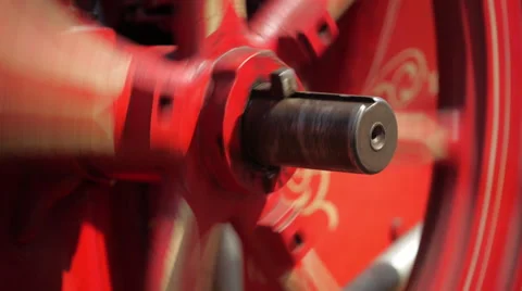 Old , Vintage Engine, wheel #2 Vídeo Stock 54960479
