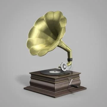 Old vintage gramophone Stock Illustration