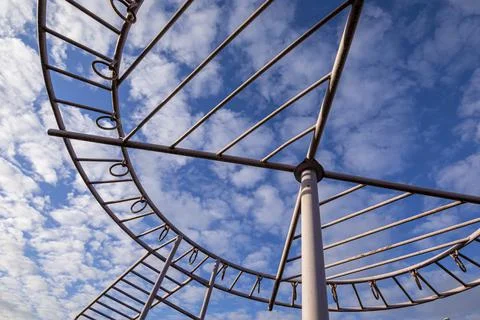 Old vintage iron structure for play kids Stock Photos