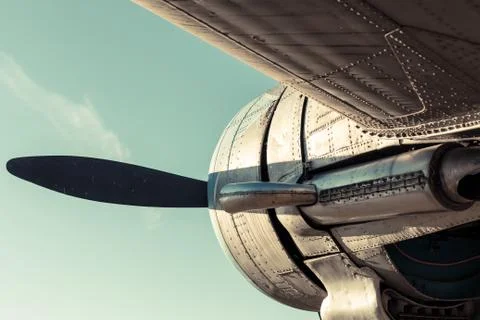 Old vintage jet engine Stock Photos