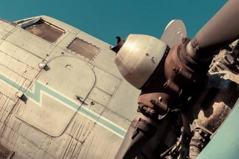 Old vintage jet engine Stock Photos