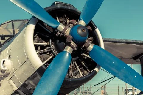 Old vintage jet engine Stock Photos