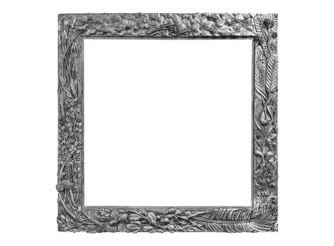 Old vintage picture frames isolated on white Stockillustratie