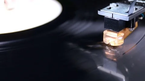 Old vintage record vinyl player. Stock Footage 74425915