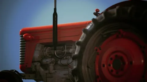 Old vintage retro tractor Видео 166104285