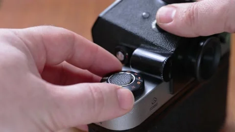 The old vintage soviet reflex medium format. Stock Footage 168324909