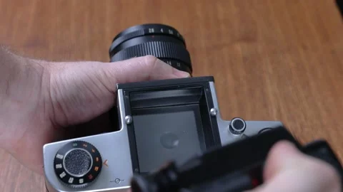 The old vintage soviet reflex medium format. Stock Footage 168325778