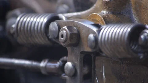 Old , Vintage steam repeating Engine #16 Vídeo Stock 54960529