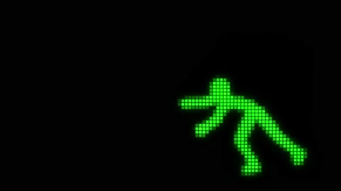 Old vintage style Pixelated computer gaming character  jumping 3d animation Stock Footage 136124245