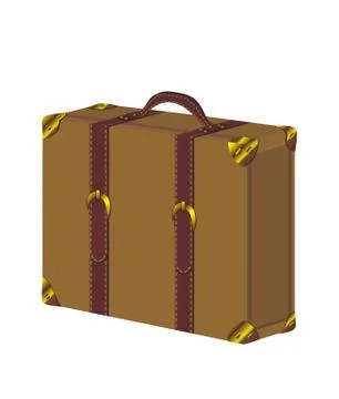 Old vintage suitcase, element for your travel design,vector illustration Stock Illustration
