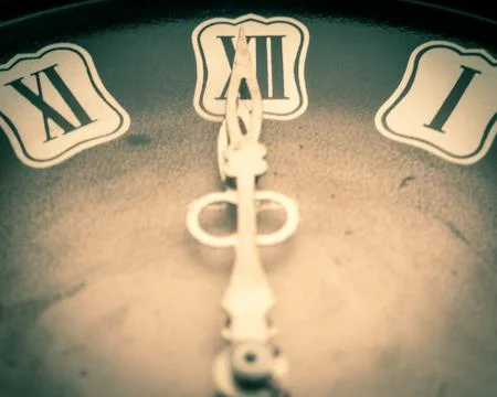 Old vintage wall clock with pendulum Stock-Fotos