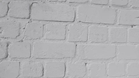 Old vintage white brick wall loft style Stock Footage 112764152