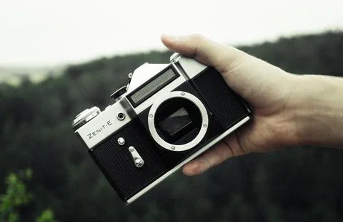 Old Vintage Zenit-E Camera Stock Photos