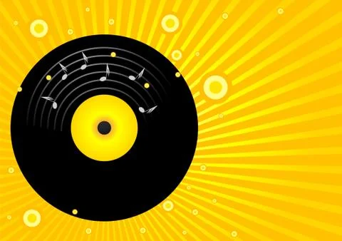 Old vinyl Stock Illustration