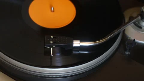 Old vinyl record with clipping path. Video stock 157339837