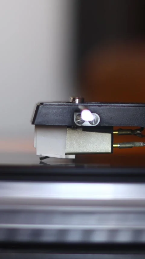 Old vinyl record with clipping path. DJ Turntable with Vinyl Record, Playing, Video stock 248627535