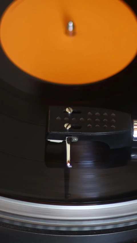 Old vinyl record with clipping path. DJ Turntable with Vinyl Record, Playing, Video stock 248627694