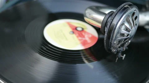 Old Vinyl Record Stock Footage 64052648