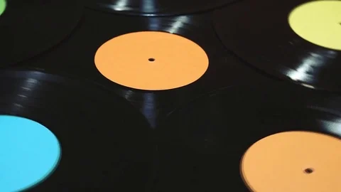 Old vinyl records Video stock 81194704