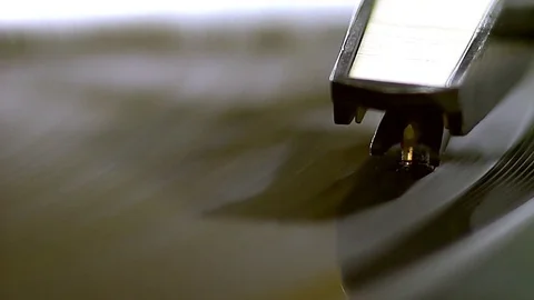 The old vinyl spinning Stock Footage 73713338