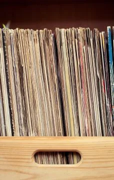 Old vinyls Stock Photos