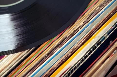 Old vinyls Stock Photos