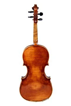 Old violin, isolated on a white background Stock Photos