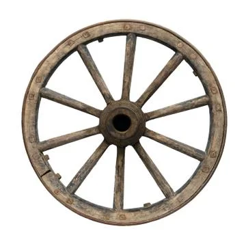 Old waggon wheel Stock Photos