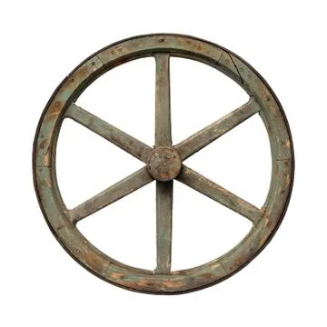 Old waggon wheel Stock Photos