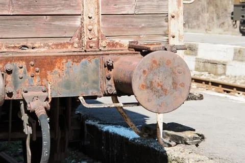 Old wagon buffer Stock Photos