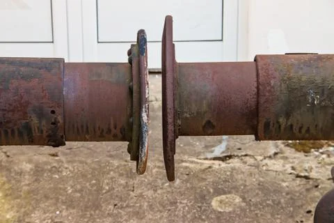 Old wagon buffer Stock Photos