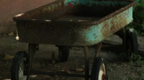 Old Wagon Close Stock Footage 738301