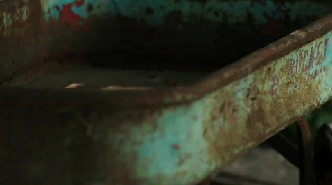 Old Wagon Extreme Close Stock Footage 738290