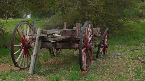 Old wagon at a farm Stock Footage 276239732
